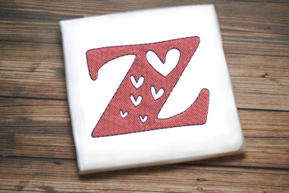 Alphabet Letter Z Multi Heart