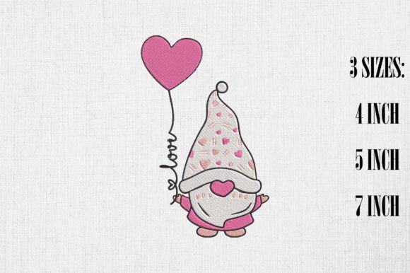 Cute Gnome Love Balloon Valentine