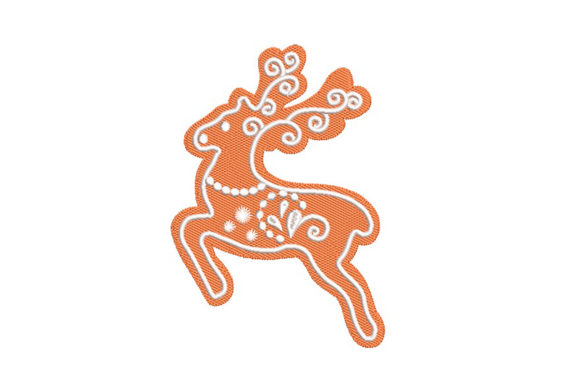 Deer Gingerbread with Pattern