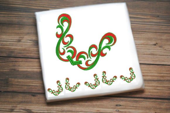 Elegant Red Green Border