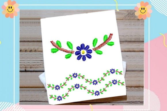 Flower Leaf Border