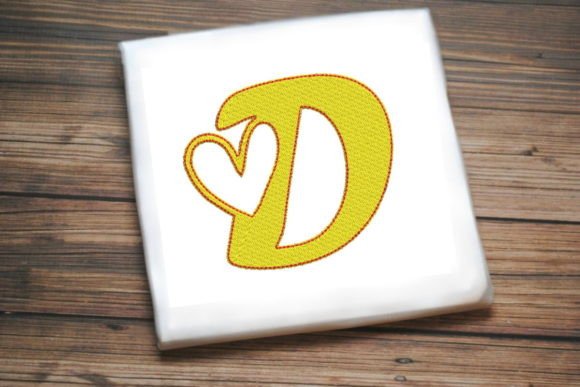 Letter D with Beautiful Heart