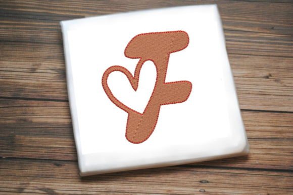 Letter F with Beautiful Heart
