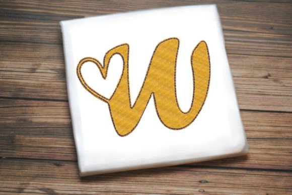 Letter W with Beautiful Heart