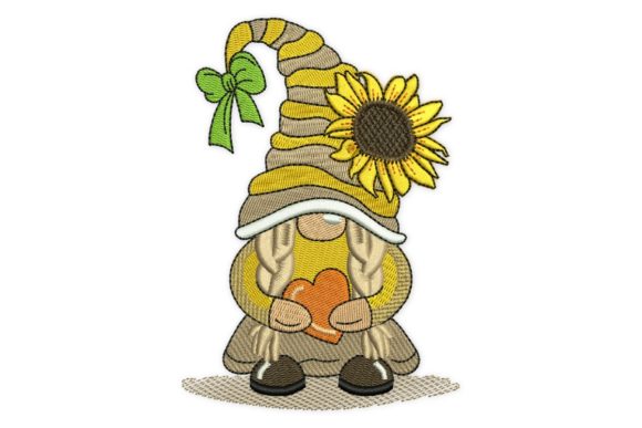 sunflower girl gnome