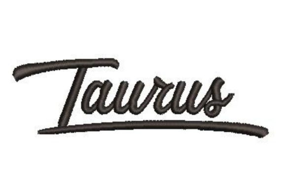 Taurus Zodiac Embroidery Design