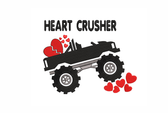 Valentine’s Day Truck with Hearts